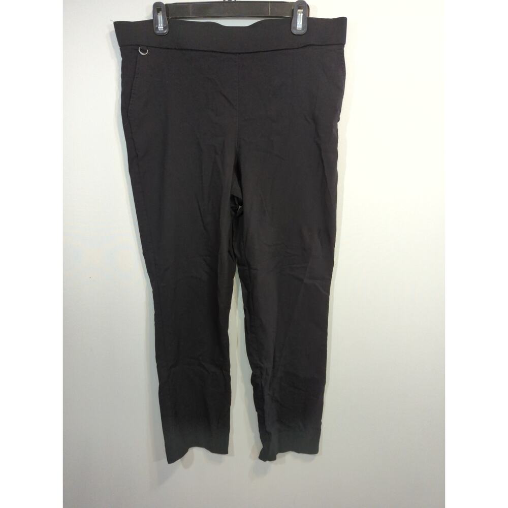 Fundamental Things Black High Waist Pull On Pants Womens Size 14P Skinny Stretch